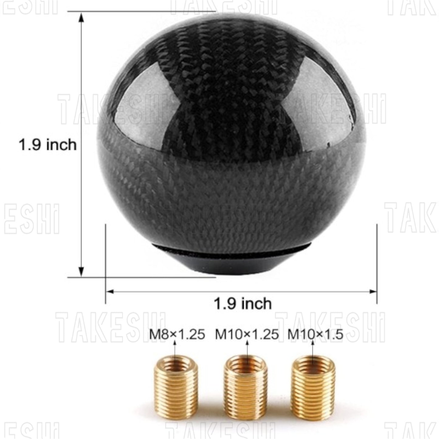 TAKESHI 武藤車藝|CARBON FIBER 碳纖維排檔頭|球型設計|螺牙式|改裝排檔頭 換檔手感升級