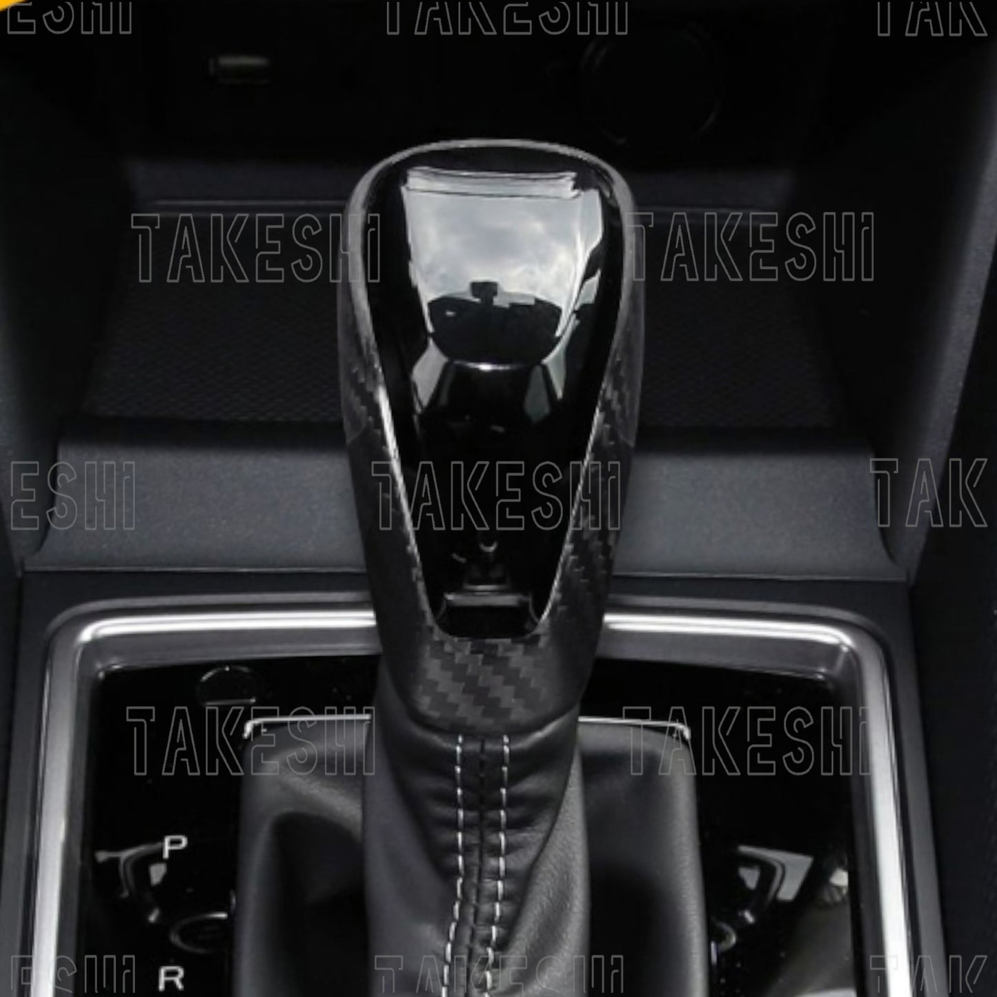 TAKESHI 武藤車藝|19–24 SUBARU FORESTER 原廠型排檔頭 碳纖維貼片|森林人 專用|真碳纖維