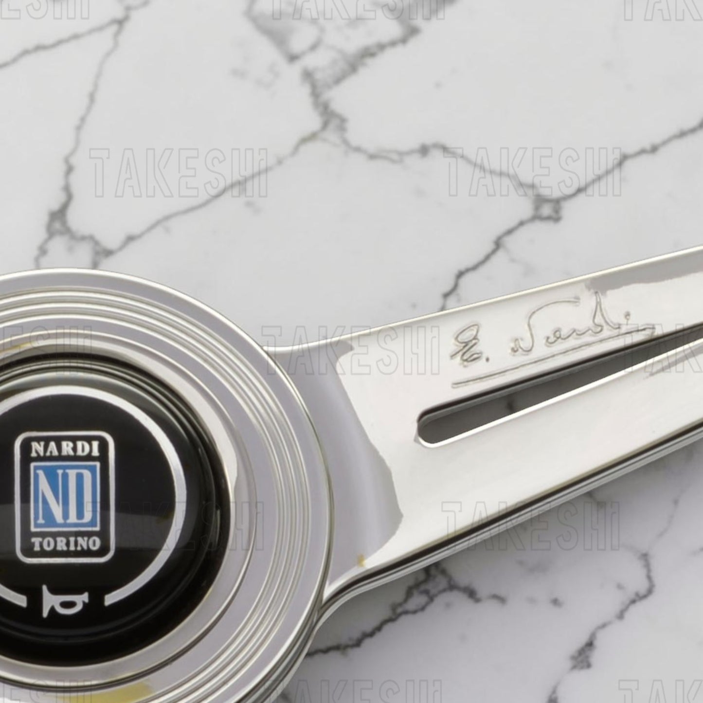 NARDI|Classic 360mm 拋光銀幅真皮|改裝方向盤