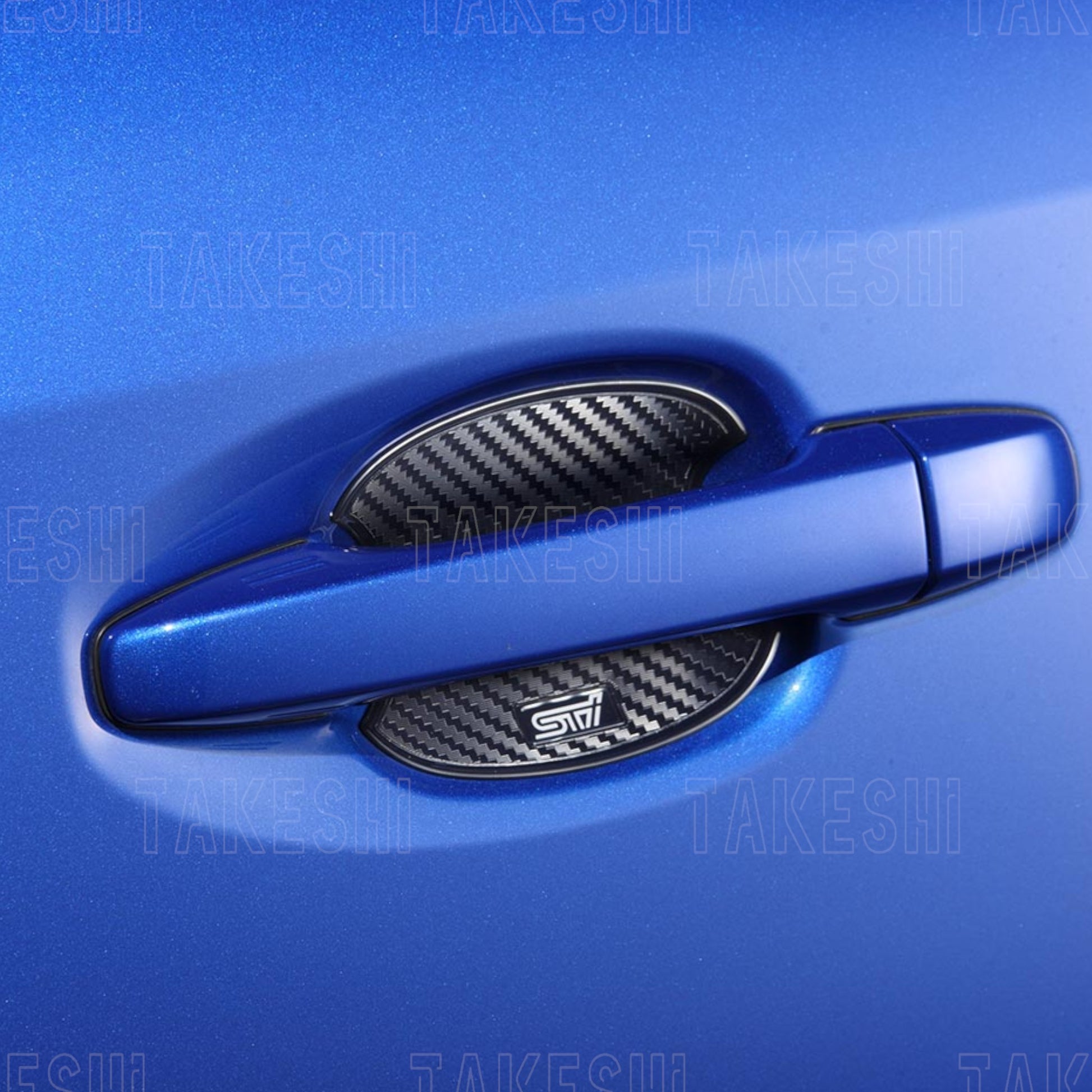 SUBARU STI｜SUBARU 日本原廠 STI 碳纖紋門碗保護貼｜WRX／STI／LEVORG／FORESTER／BRZ｜原裝進口