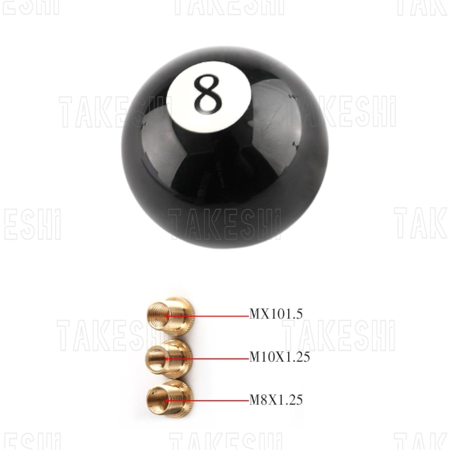 TAKESHI 武藤車藝｜8BALL 八號球 排檔頭｜手排車專用 球型排檔頭｜換檔手感升級