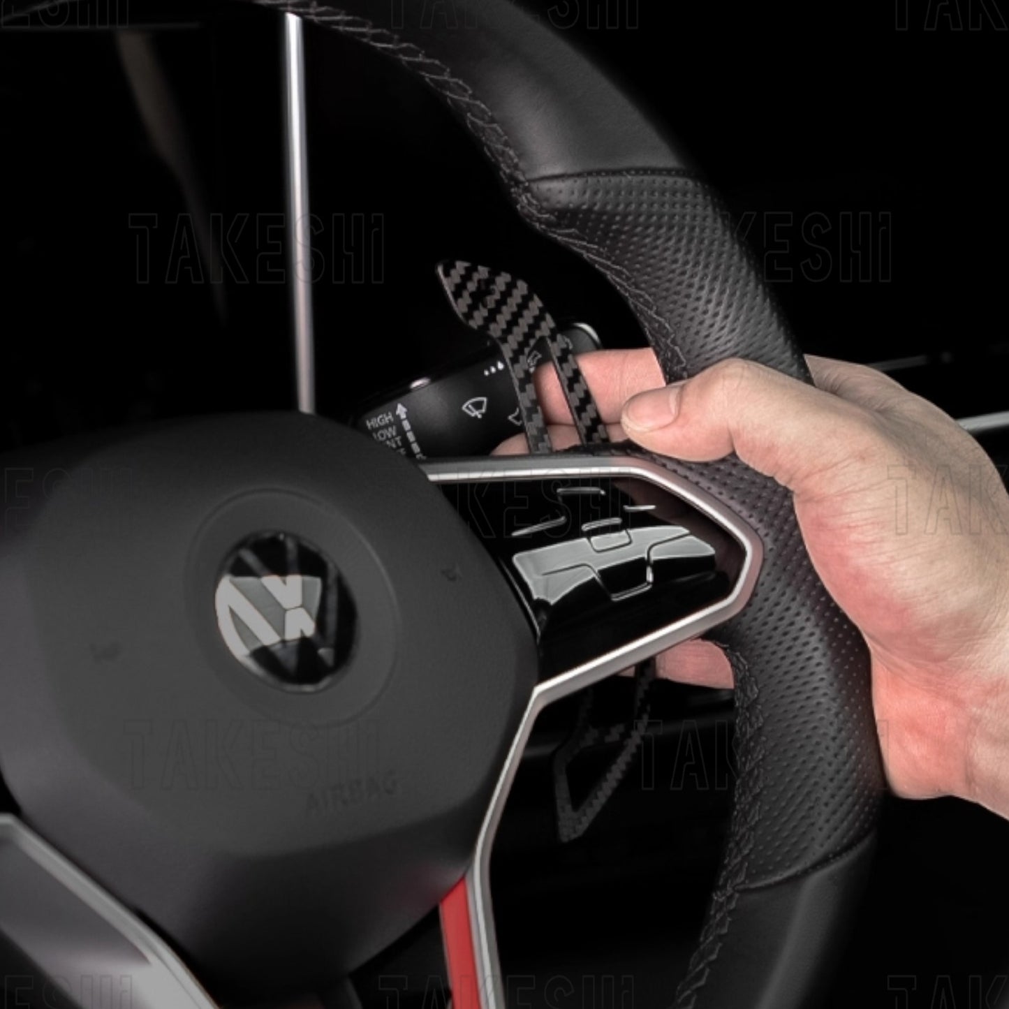 TAKESHI 武藤車藝｜福斯 VW GOLF GTI / GOLF R｜MK8 MK8.5｜專用磁吸換檔撥片