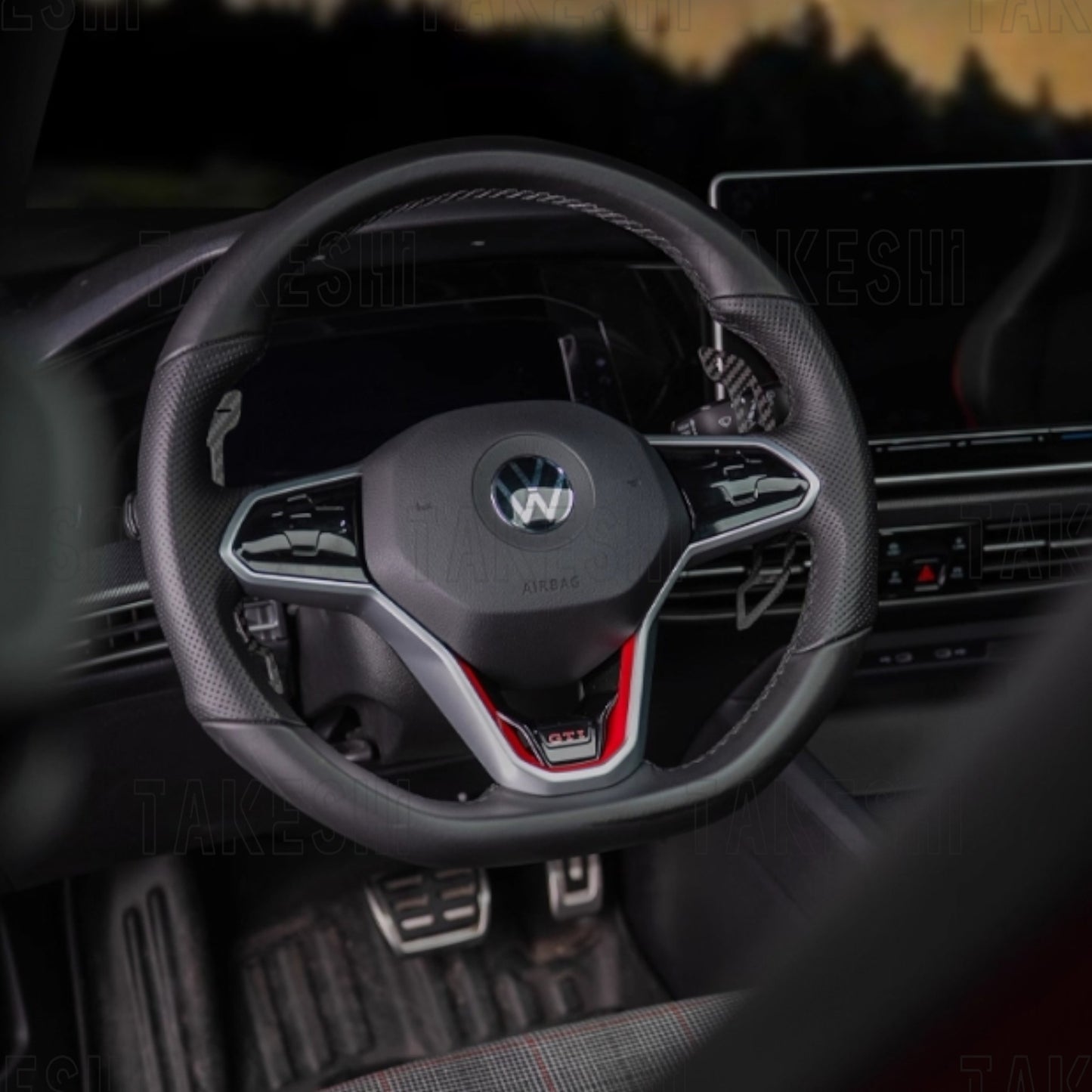 TAKESHI 武藤車藝｜福斯 VW GOLF GTI / GOLF R｜MK8 MK8.5｜專用磁吸換檔撥片