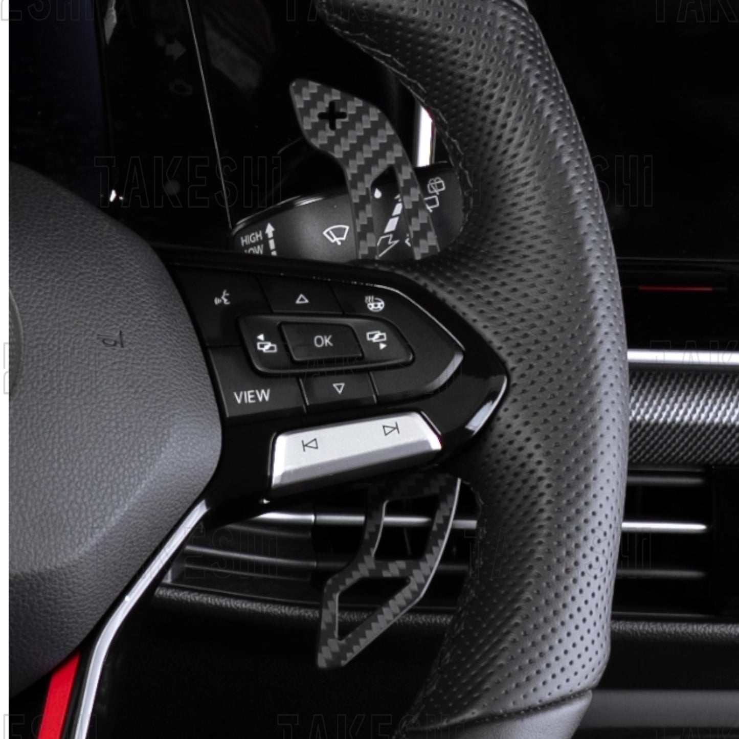 TAKESHI 武藤車藝｜福斯 VW GOLF GTI / GOLF R｜MK8 MK8.5｜專用磁吸換檔撥片