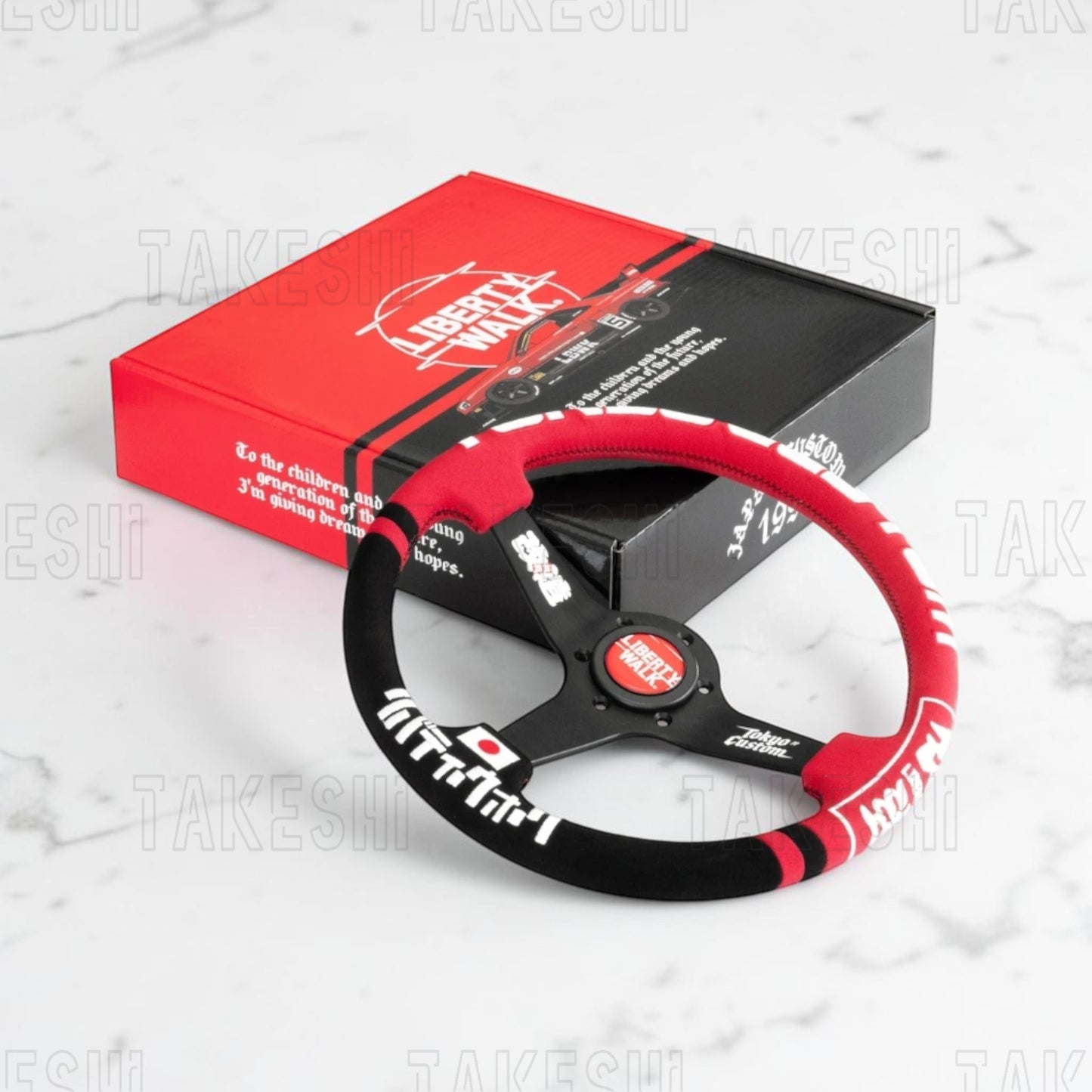 Liberty Walk ｜RedxBlack 340mm｜改裝方向盤
