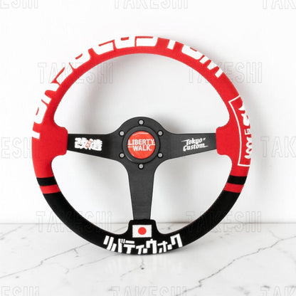 Liberty Walk ｜RedxBlack 340mm｜改裝方向盤