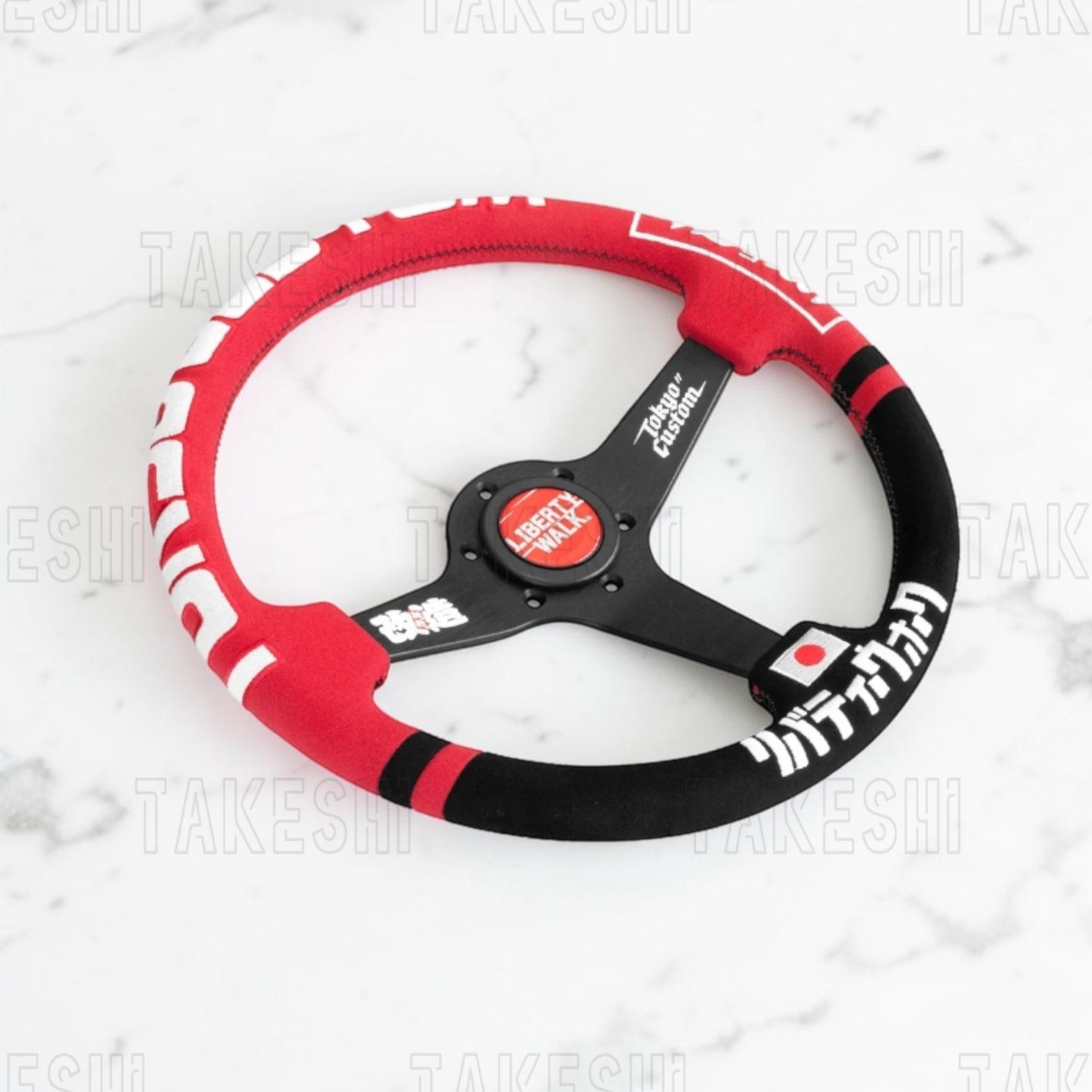 Liberty Walk ｜RedxBlack 340mm｜改裝方向盤
