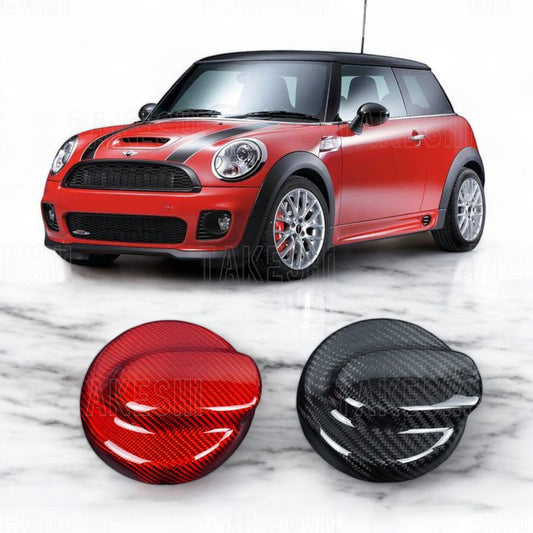 TAKESHI 武藤車藝｜06–16 MINI COOPER R56 正乾碳纖維油箱蓋｜專車專用｜真碳纖維｜外觀質感升級