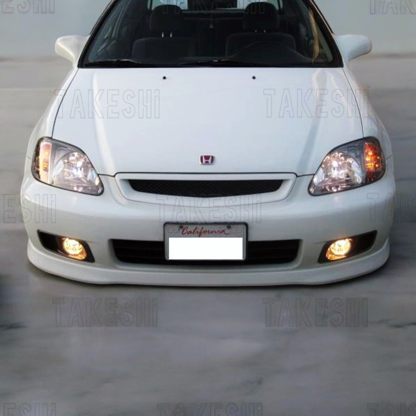 TAKESHI 武藤車藝｜99–00 HONDA CIVIC K8 原廠型霧燈套件｜後期保桿專用｜JDM 黃色玻璃｜含線組支架