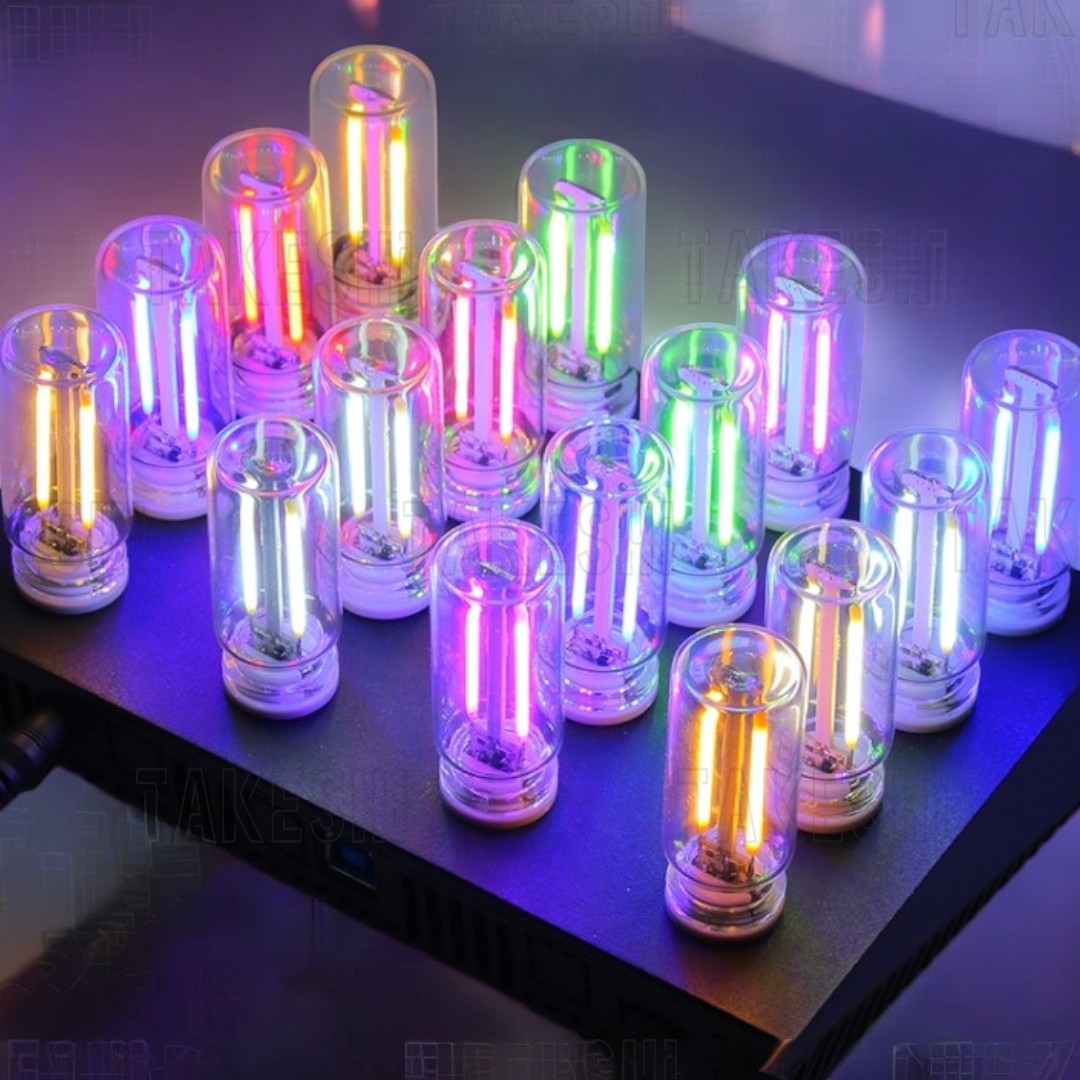 TAKESHI 武藤車藝｜LED 鎢絲燈泡造型 車內氣氛燈｜USB 觸控調光