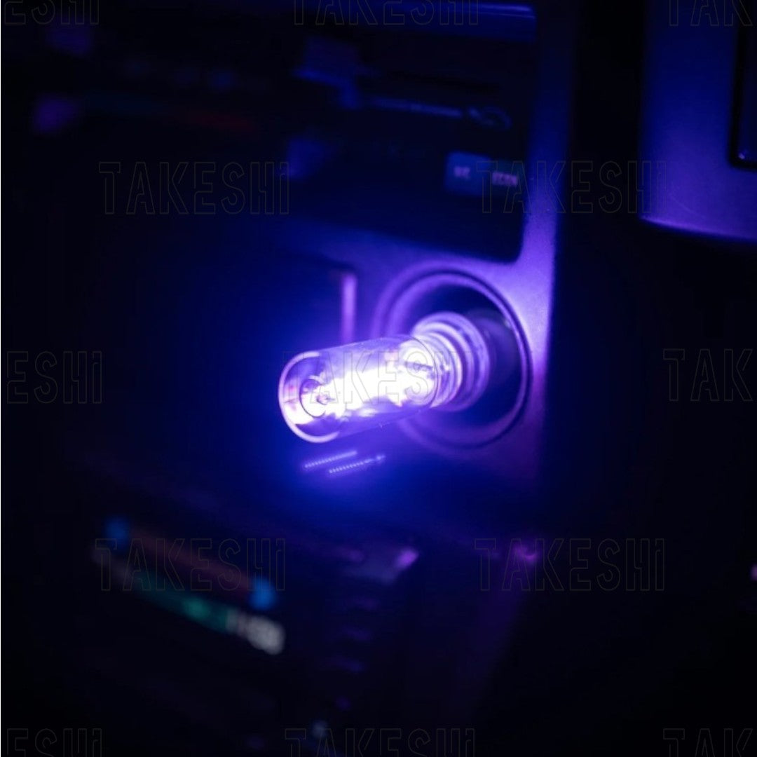 TAKESHI 武藤車藝｜LED 鎢絲燈泡造型 車內氣氛燈｜USB 觸控調光