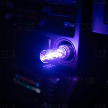 TAKESHI 武藤車藝｜LED 鎢絲燈泡造型 車內氣氛燈｜USB 觸控調光