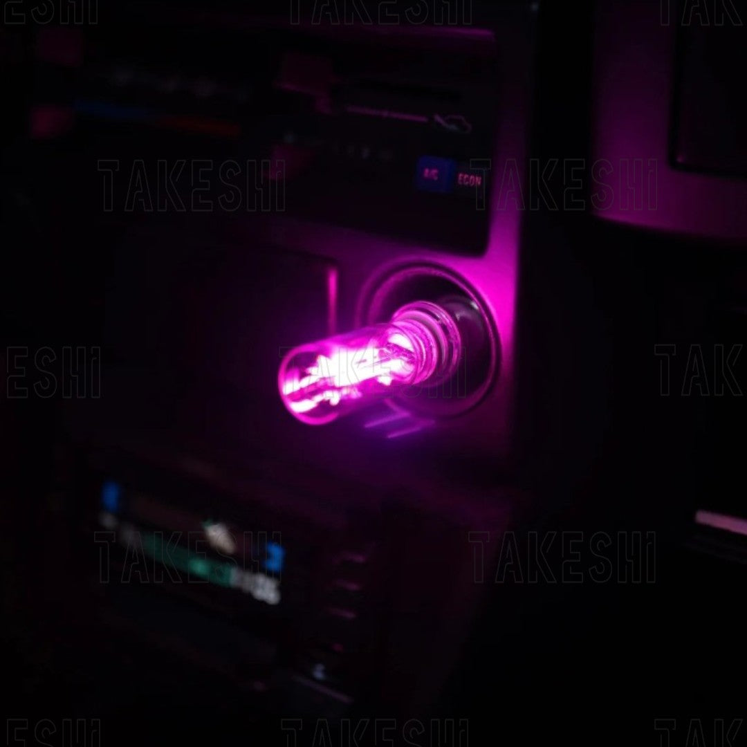 TAKESHI 武藤車藝｜LED 鎢絲燈泡造型 車內氣氛燈｜USB 觸控調光