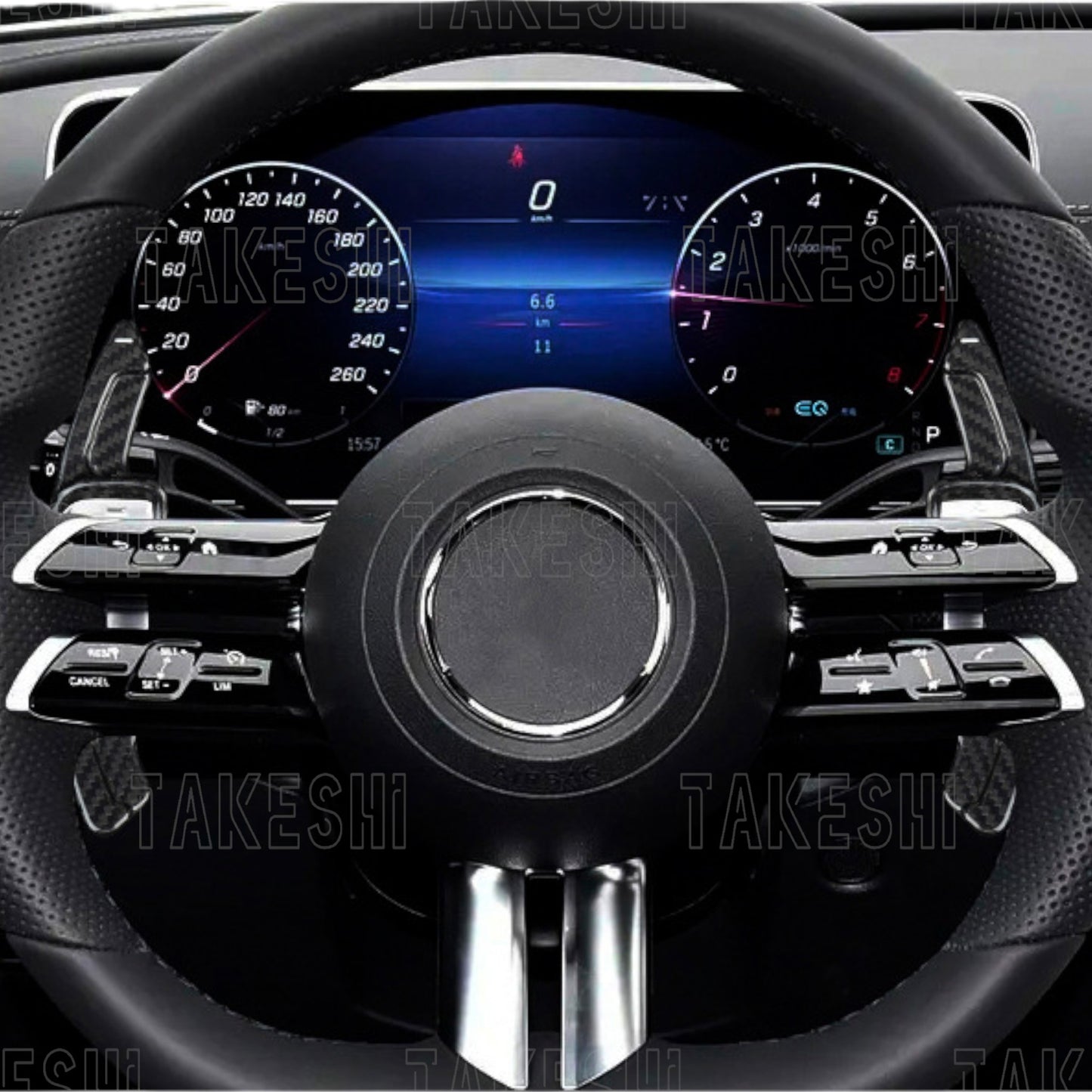 TAKESHI 武藤車藝｜MERCEDES BENZ W206 C-Class E-Class 蜻蜓 碳纖維換檔撥片｜真碳纖｜專車專用
