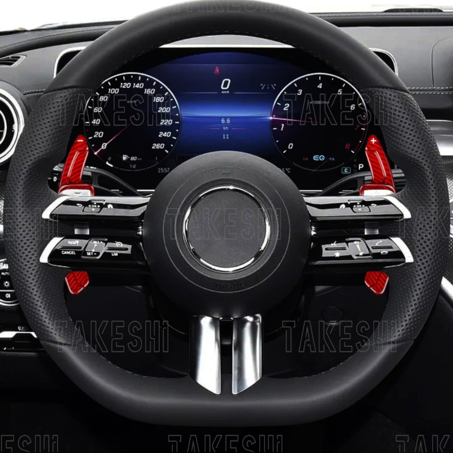 TAKESHI 武藤車藝｜MERCEDES BENZ W206 C-Class E-Class 蜻蜓 碳纖維換檔撥片｜真碳纖｜專車專用