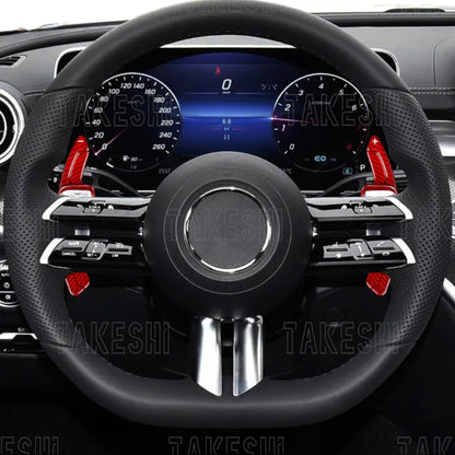 TAKESHI 武藤車藝｜MERCEDES BENZ W206 C-Class E-Class 蜻蜓 碳纖維換檔撥片｜真碳纖｜專車專用