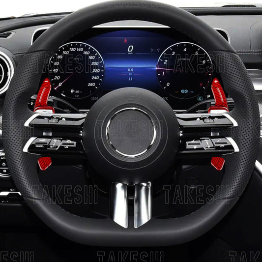 TAKESHI 武藤車藝｜MERCEDES BENZ W206 C-Class E-Class 蜻蜓 碳纖維換檔撥片｜真碳纖｜專車專用
