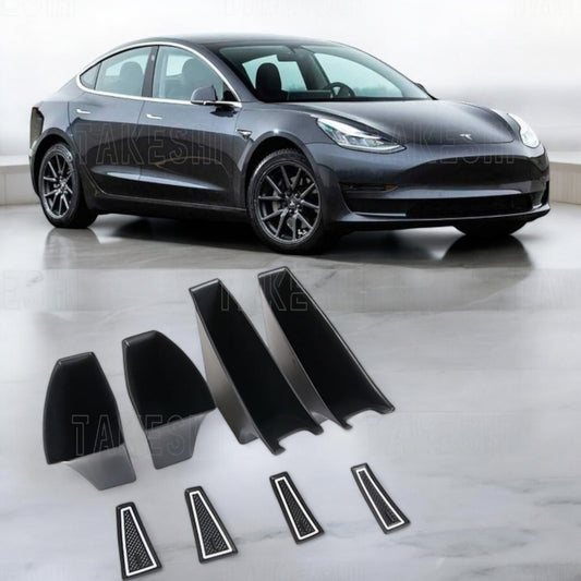 TAKESHI 武藤車藝｜17–23 TESLA MODEL 3 車門扶手收納盒｜專車專用｜含止滑墊