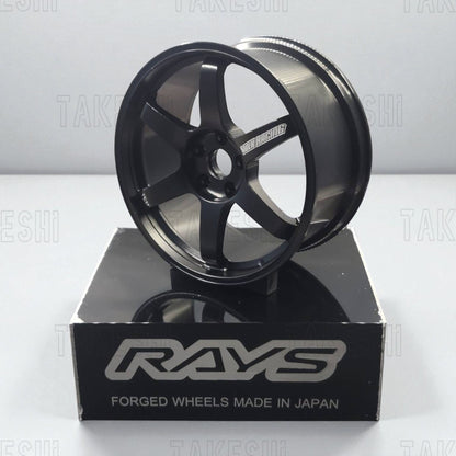 TAKESHI 武藤車藝｜RAYS TE37 1:5 鋁合金鍛造鋁圈模型｜高仿真輪圈擺件
