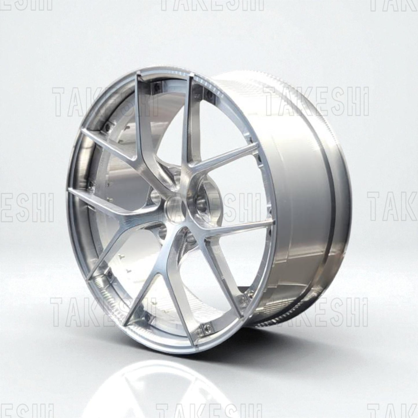 TAKESHI 武藤車藝｜BBS RIS 1:5 鋁合金鍛造鋁圈模型｜高仿真輪圈擺件