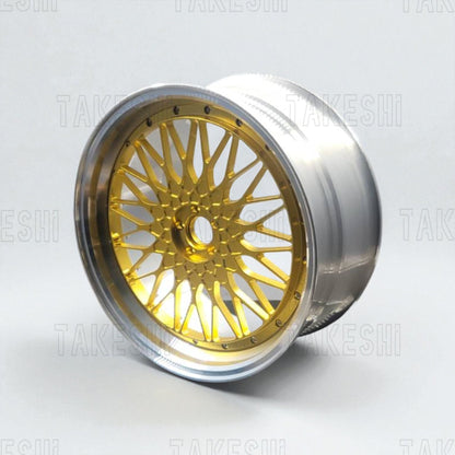 TAKESHI 武藤車藝｜BBS RS 1:5 鋁合金鍛造鋁圈模型｜高仿真輪圈擺件