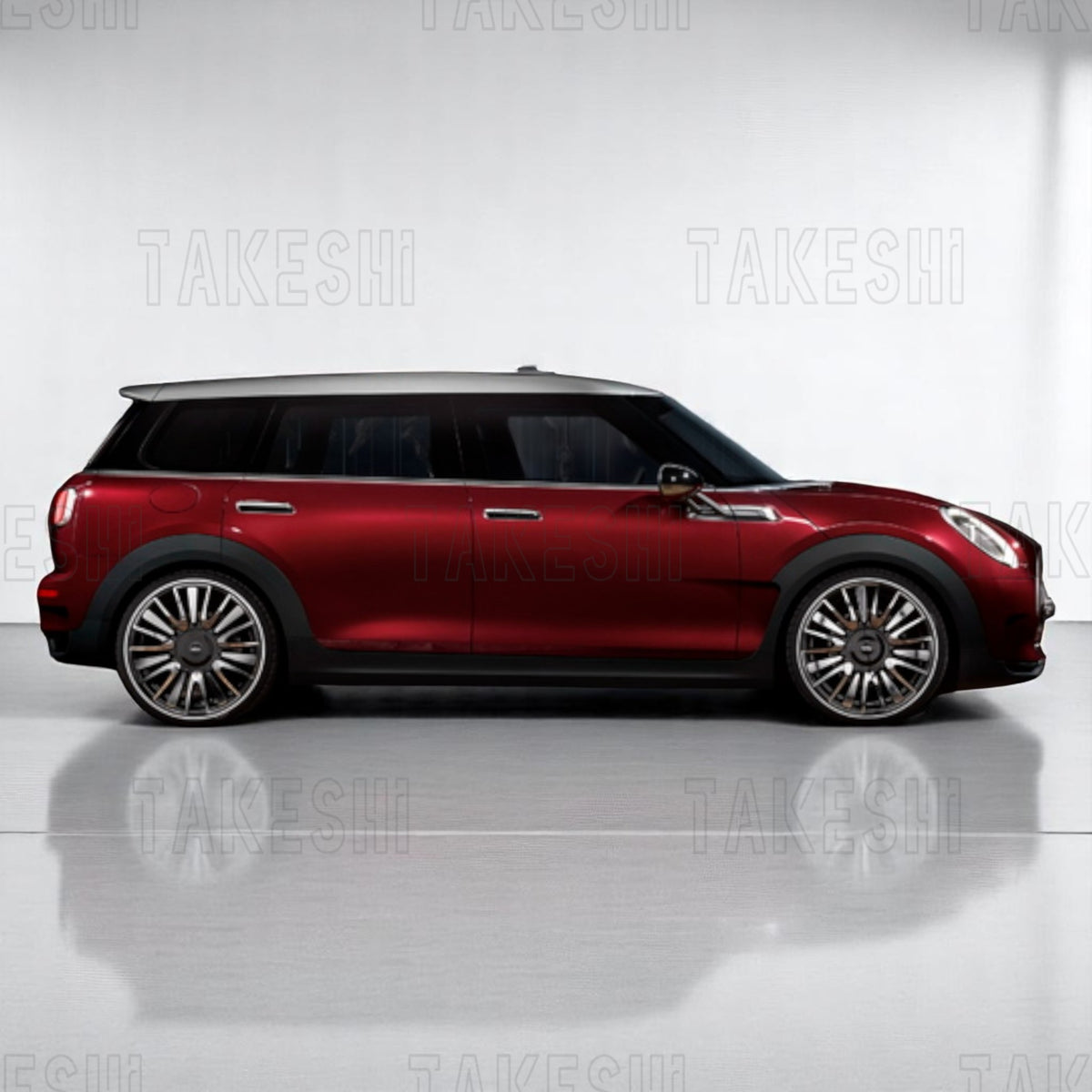 TAKESHI 武藤車藝｜MINI 迷你｜專車專用菱格紋地毯腳踏墊