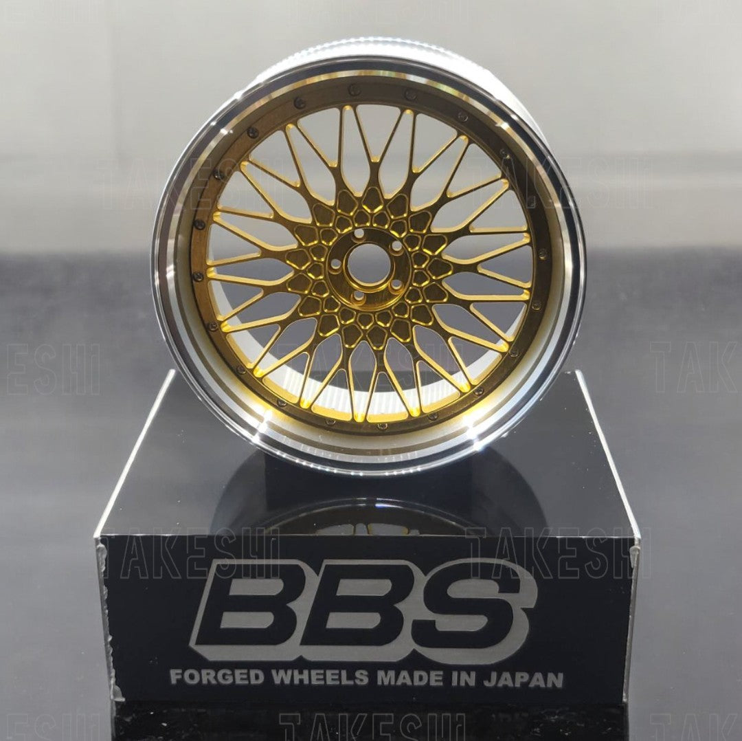 TAKESHI 武藤車藝｜BBS RS 1:5 鋁合金鍛造鋁圈模型｜高仿真輪圈擺件