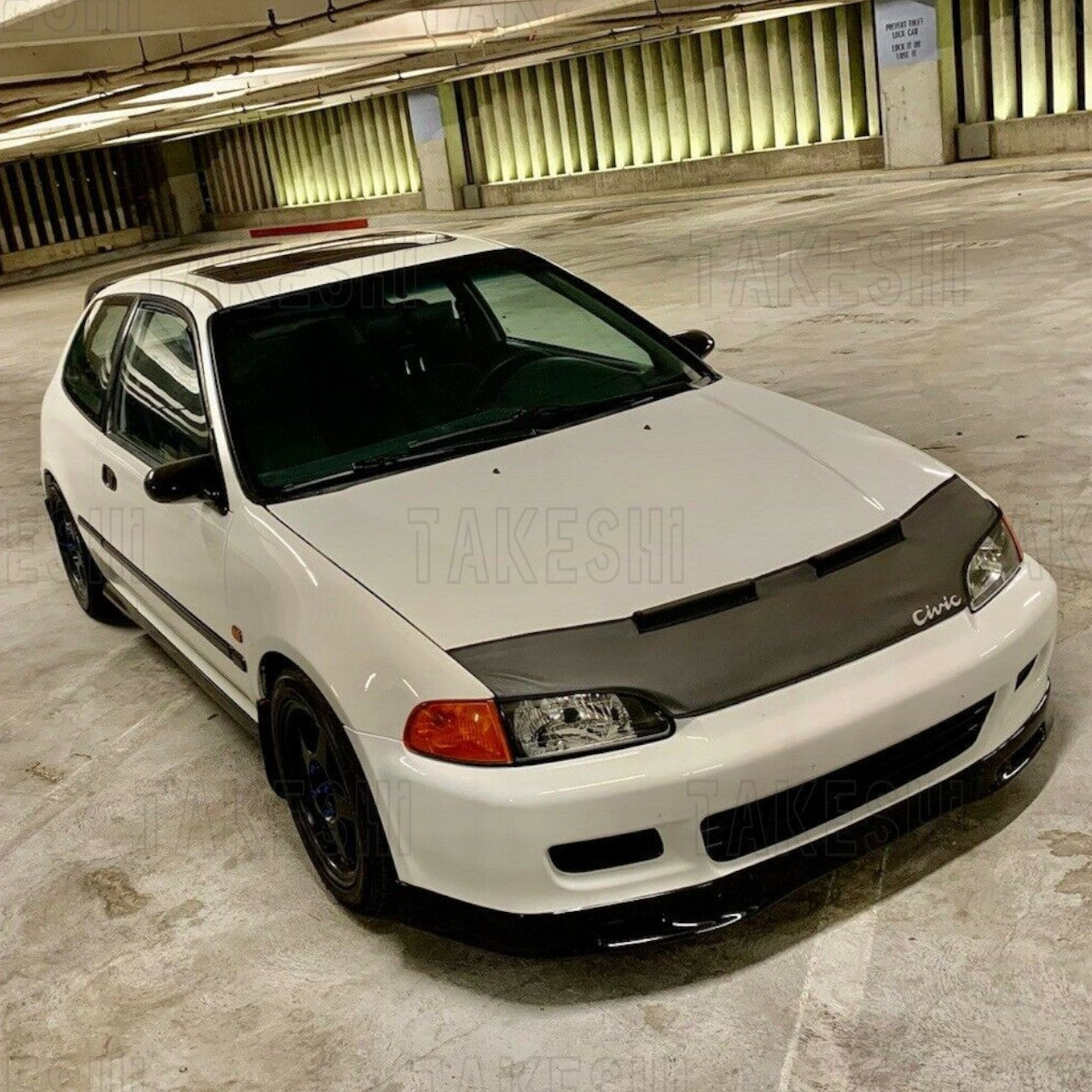 TAKESHI 武藤車藝｜92–95 HONDA CIVIC K6 EG／EJ SPOON 前下巴｜PU 空力套件｜EG EJ 雙 / 三門