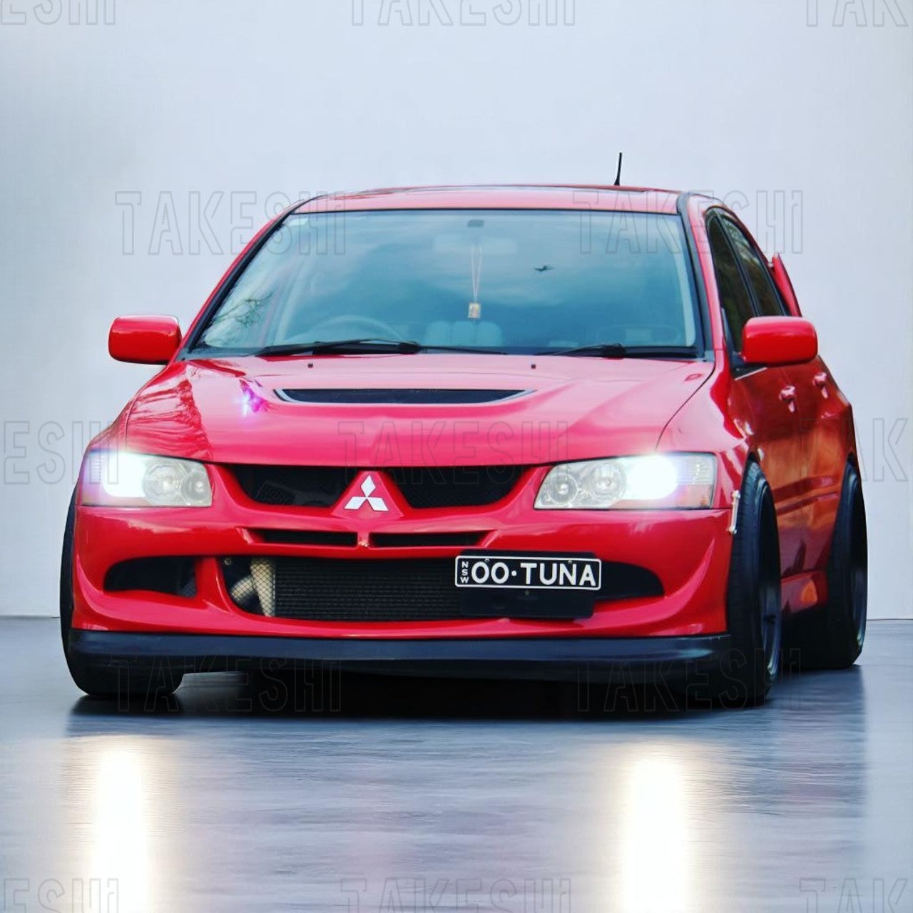 TAKESHI 武藤車藝｜03–05 MITSUBISHI LANCER EVO8 CT9A DO-LUCK 前下巴｜PU 空力套件