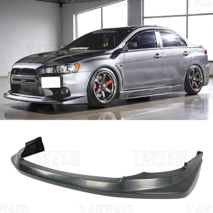 TAKESHI 武藤車藝｜08–15 MITSUBISHI LANCER EVO10／EVO X CZ4A VT 前下巴｜PU 空力套件