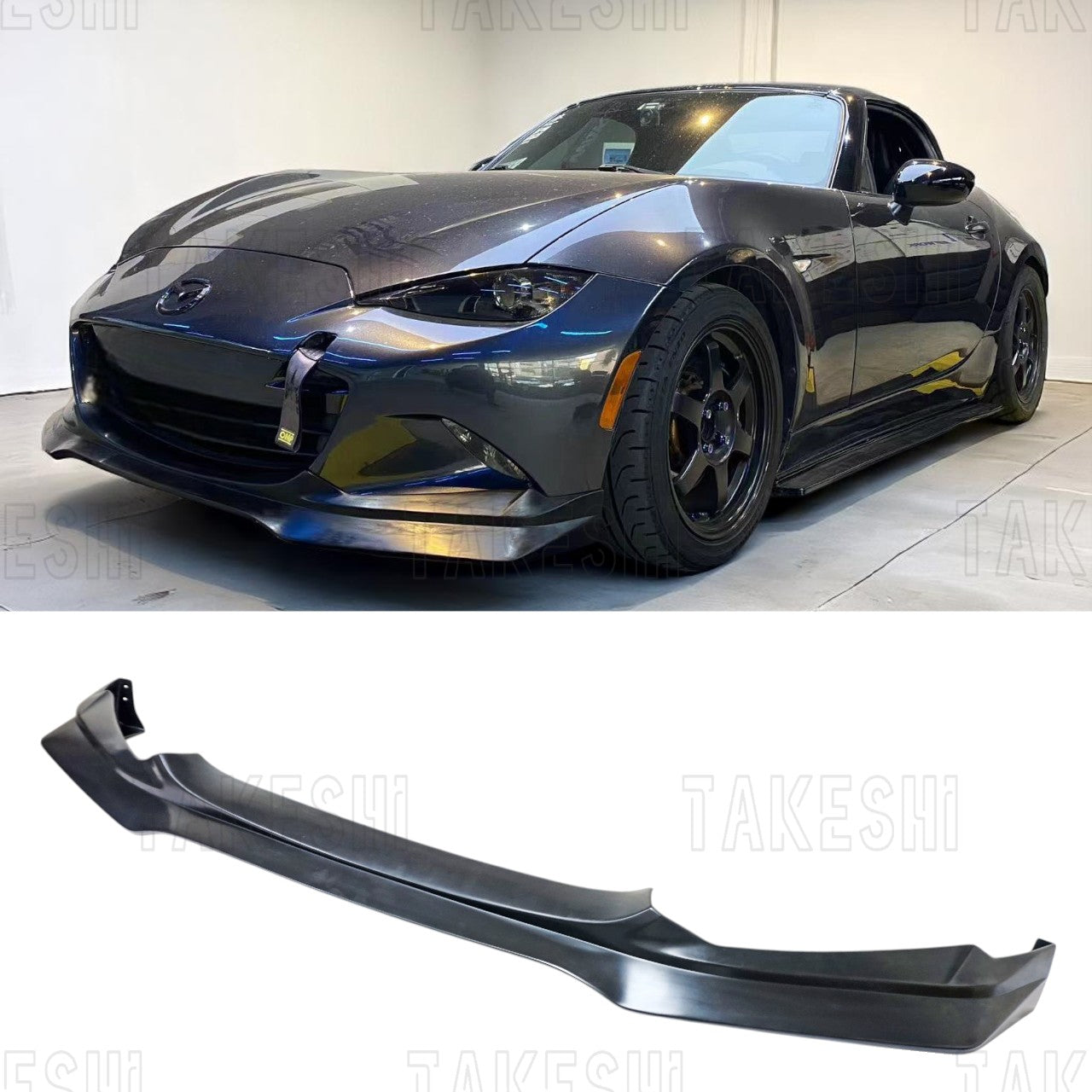 TAKESHI 武藤車藝｜16–25 MAZDA MX-5 ND TYPE-C 前下巴｜PU 空力套件｜MX5 ND 專用 前下擾流