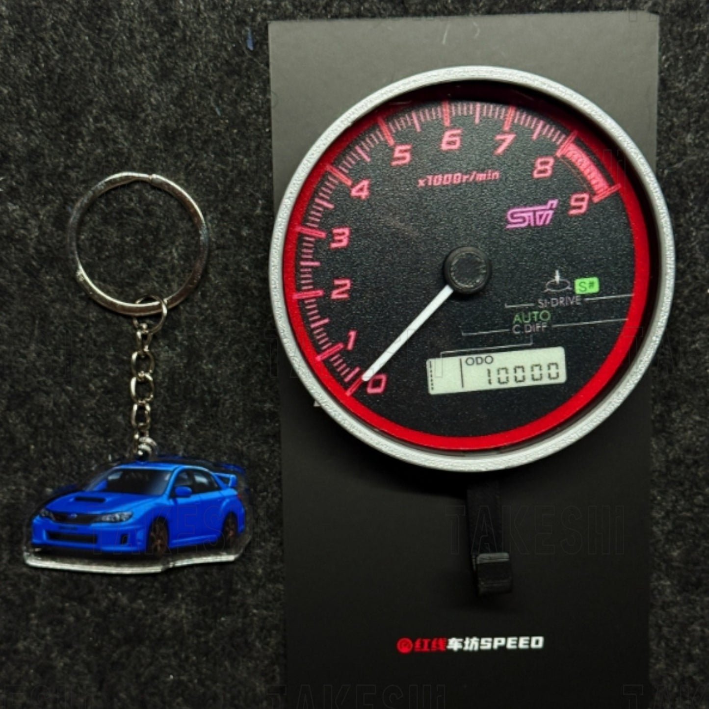 TAKESHI 武藤車藝｜SUBARU WRX STI GRF｜重量聯動轉速表鑰匙掛勾