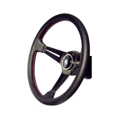 NARDI｜Deep Corn 350mm 黑幅打孔真皮｜改裝方向盤