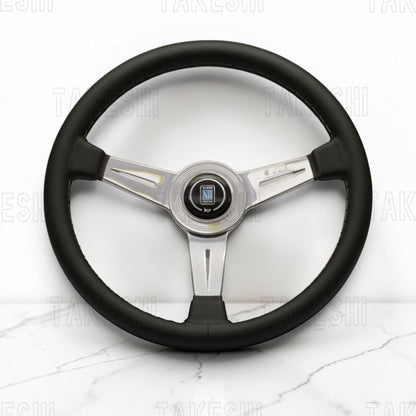 NARDI｜Classic 360mm 拋光銀幅真皮｜改裝方向盤