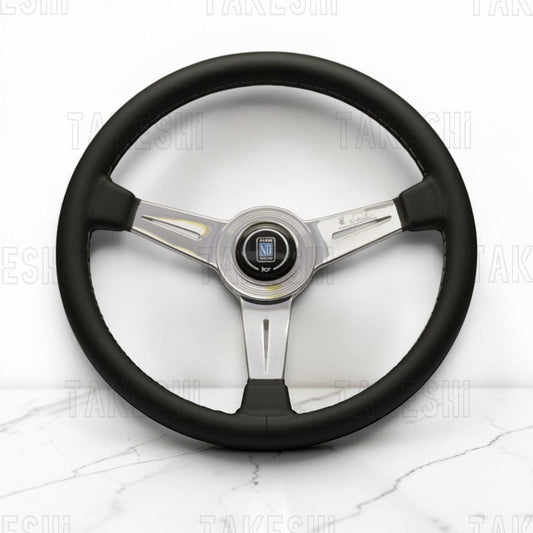 NARDI｜Classic 360mm 拋光銀幅真皮｜改裝方向盤